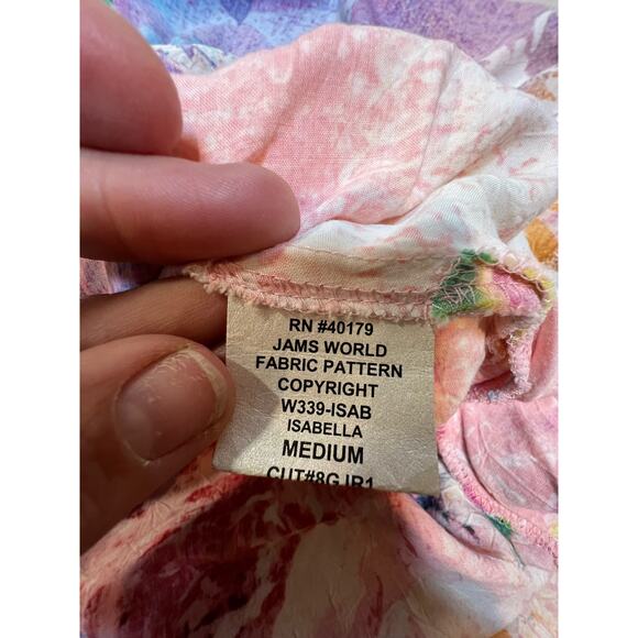 Jams World Dress Fun Floral Print‎ Empire Waist Button Closure Womans Size M - Picture 7 of 7